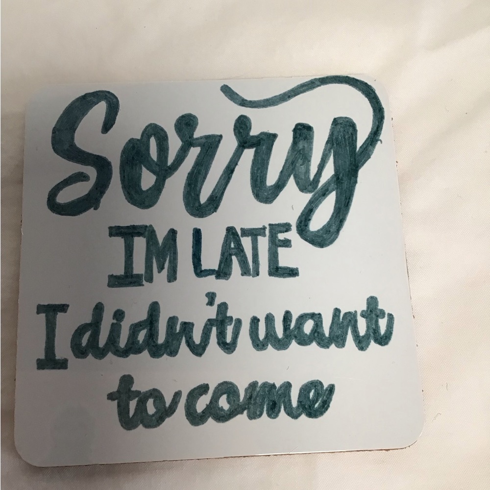 White and Green Coaster